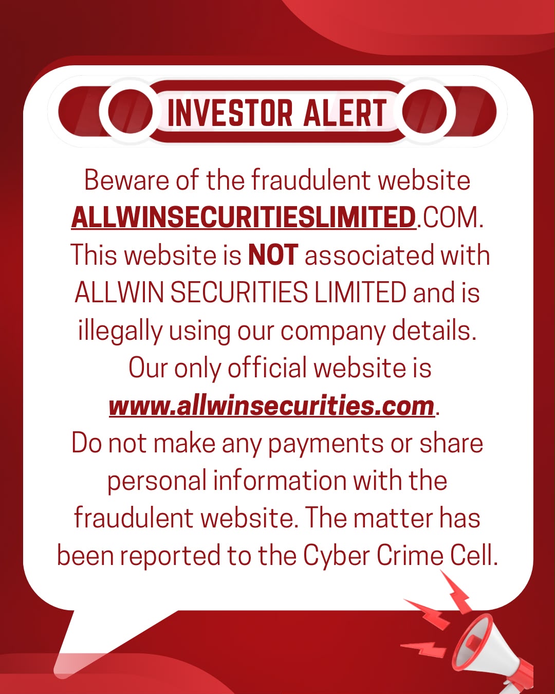 Investor Alert